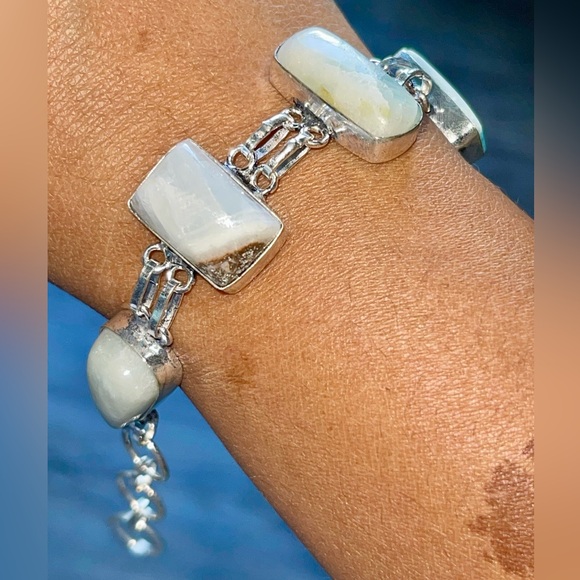 Blue Green Hemimorphite Bracelet 6 1/2”- 7 1/2” - Picture 6 of 11